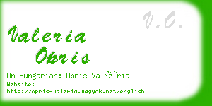 valeria opris business card